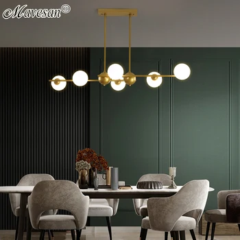 Moderne Enkelthed LED Lysekroner Til spisebord, Stue Køkken, Hall Guld/Sorte Lysekroner Belysning Til Soveværelse Hjem