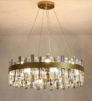 Moderne krystal lysekrone stue cirkulære enkel, dekorativ lampe designer kreative krystallysekroner
