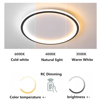 Moderne Lys Luksus Sort/Guld LED Loft Lampe Kreative Runde/Firkantede Atmosfære Loft Lys Til Restaurant Cafe Home Decor