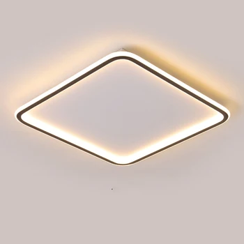 Moderne Lys Luksus Sort/Guld LED Loft Lampe Kreative Runde/Firkantede Atmosfære Loft Lys Til Restaurant Cafe Home Decor