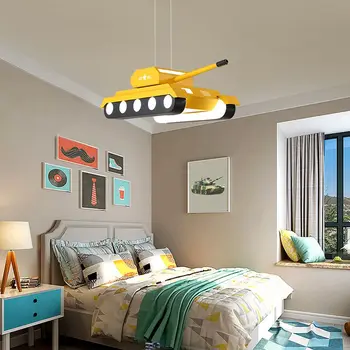 Moderne macaron lampe værelses LED lysekrone tank tegnefilm kreative drenge lys dejlig varm dekorative lys fjernbetjening ceili