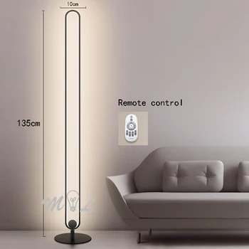 Moderne Minimalistisk gulvlamper Metal Led standerlampe til stuen Soveværelse Stående Lys Undersøgelse Lampe Stå Dæmpbar-Gulvtæppe Lys