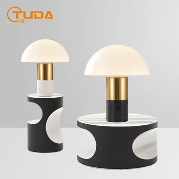 Moderne Minimalistisk Marmor Lampe til Soveværelse, Stue, Undersøgelse, sengelampe, Kreativ Kunst Særlig Udsmykning Champignon Bordet, Lampen E27
