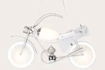Moderne Motorcykel Glas Vedhæng Lys For Kids,børn, Tegnefilm Strygejern Lys Armatur armatur