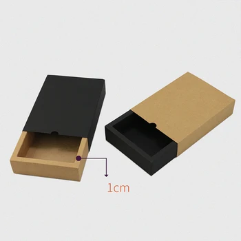 Moderne og enkel skuffe type emballage te slik, kosmetik kraftpapir emballage solid farve gave box emballage