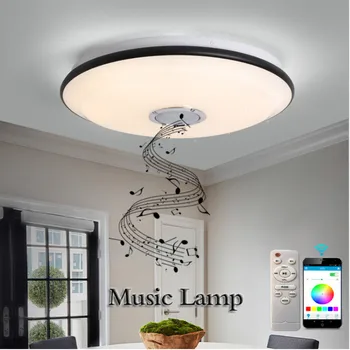 Moderne RGB-LED-loftsbelysning Hjem belysning 36W 60W APP bluetooth Musik, Lys Soveværelse Lamper Smart Loft Lampe+Fjernbetjening