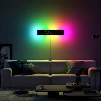 Moderne RGB væglampe LED Farverige Wall Lys Stue, Soveværelse, Spisestue Indendørs Belysning Ekstern Kontrol Atmosfære Lampe