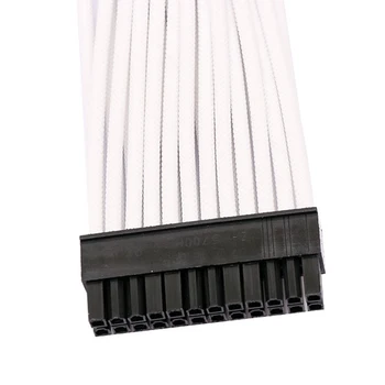 Modular Strømforsyning Fiber Flettet Kontor UL1015 18AWG PSU Langærmet Kabel-Udvidelse ATX EPS PCI-E Kobber Hvide Stik Bærbare