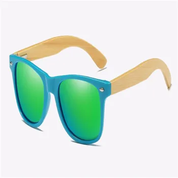 MONGOTEN Retro Unisex Fashion Fuld Rim Acetat Polariserede Solbriller, Briller, Håndlavede Træ-Ramme UV400 Ny Kørsel Solbriller