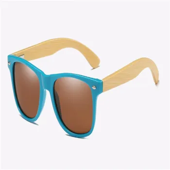 MONGOTEN Retro Unisex Fashion Fuld Rim Acetat Polariserede Solbriller, Briller, Håndlavede Træ-Ramme UV400 Ny Kørsel Solbriller