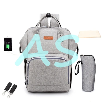 Mor Bag Multi-Funktion Stor Kapacitet Skulder Mumie Taske USB-Mor Og Baby Taske Daddy Ble taske Taske