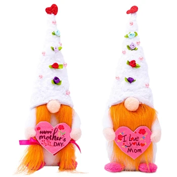 Mors Dag Nisser Håndlavede Fyldte Gnome Foråret Blomst Ansigtsløse Gnome Bløde Dukke svenske Gnome Dværg Gnome Ornamenter M68E
