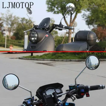 Motorcykel spejle, krom rundt spejl motorcycl Store vision Side Spejl For YAMAHA YZ 125 250 450 250F 450F 250X 250FX 450FX