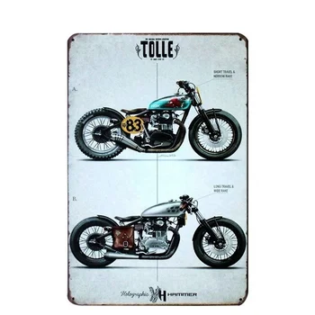 Motorcykler Metal Tegn Hjem Indretning Vintage Tin Tegn Pub Vintage Dekorative Plader af Metal Væg Kunst Hot 20x30cm