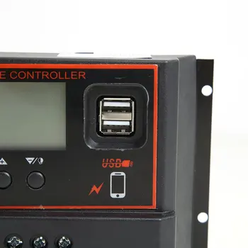 MPPT PWM Solar laderegulator 12V 24V Solar Panel Batteri Regulator 2 USB-Port LCD-Display 10A 20A 30A