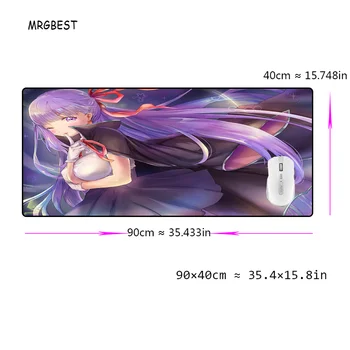 MRG musemåtte 900x400mm Store XXL Anime piger Gaming musemåtte skridsikker naturgummi Mouse-pad med Fine Lås