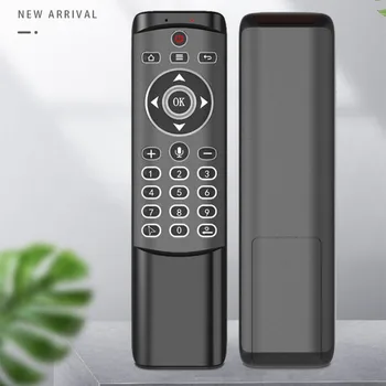 MT1 2,4 G Baggrundsbelyst Stemme Infrarød Digital Fjernbetjening Flyve Air Mouse Smart Voice Fjernbetjening til Android TV Box