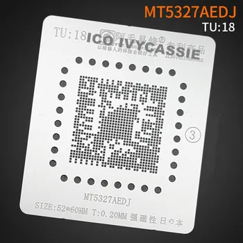 MT5327AEDJ BGA Stencil For LCD-TV CPU Chipset Reballing IC-Pins Amaoe Firkantet Hul Lodde Tin Plante Net Heat Skabelon TU18