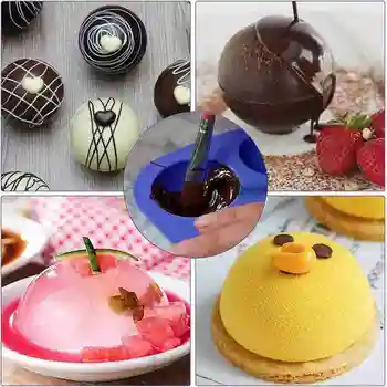 Muffin Cup 6 Holte Siliconen Cakevormen Varm Chocolade Kage Bakken Skimmel Cookies Accessoires Zeep Bom Diy Cupcake Skuffe Keuken