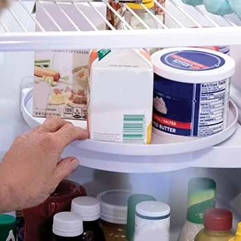 Multi-Funktion Storage Rack Roterende Hylde til Opbevaring krydderiholder Perforeret Skuffe til Badeværelse Køkken Køleskab