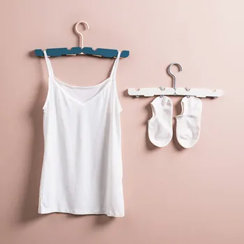 Multi-funktionel Plast Bøjle Rejse pladsbesparende Sammenklappelig Bøjle Kreative Tøj Rack Børn Baby-Bøjle