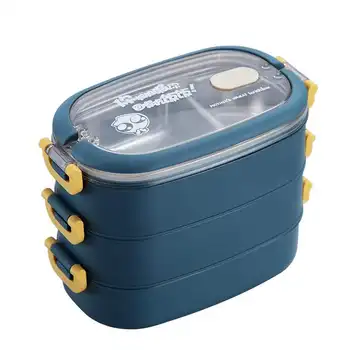 Multi-lag bento box Japansk Stil Bærbare Udendørs 304 Rustfrit Stål termisk lunch box til børn Med Rum mad boxs