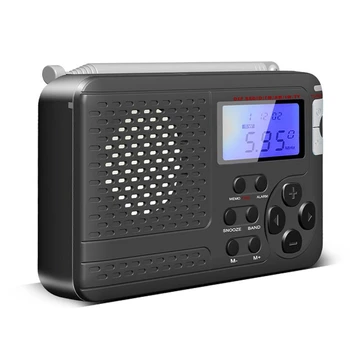 Multifunktionelle Radio med Antenne Bærbare LCD-Tv med AM/FM/SW/TV Full-Band Radio 50/60HZ) 3XAAA Batteri Radio Opbevaring