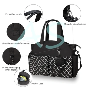 Mumie Taske Stor Kapacitet Håndtaske Enkelt Skulder Mor Og Baby Taske Mor Bag Ble Taske Ble Taske