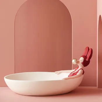 Mus Pige Skuffer Dekorative Harpiks Kreativitet Opbevaring Smykker Skuffe Toiletbord Desktop Kosmetiske Nipsting Vise Organizer