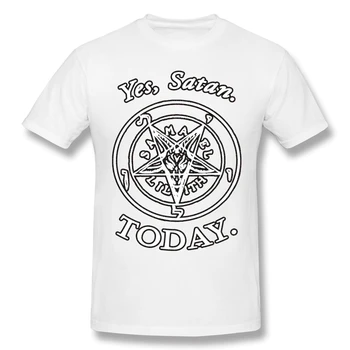 Mænd, der Ikke i Dag er T-Shirts Sjove Toppe Ja for Satan, i Dag Pure Cotton t-Shirts Harajuku tShirt