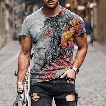Mænd er Sommer 3D Printet Trekant T-Shirt Hip-Hop oversize t-shirt på Tværs af Stil, Korte Ærmer Tøj triangulum mands T-shirt 3d