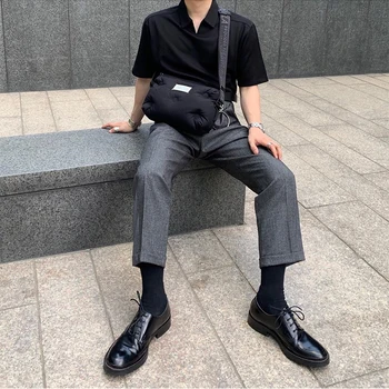 Mænd Fashion Afslappet Jakkesæt Bukser Mandlige Splejse Design Japan Vintage Streetwear Mode Bukser Blyant Bukser Ankel-længde Bukser Midt