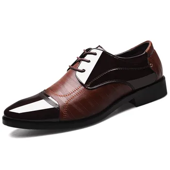 Mænd Lace-Up Kjole Sko Luksus-Classic Business Herre Laksko Formel Bryllup Kontor Oxfords Sko Shoes De Hombre