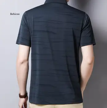Mænd Polo-Shirt I Tynd Cool Sommer Slank Skjorte Streetwear Polo Shirt Streetwear Kontor Tøj Koreanske Toppe Nye Mode