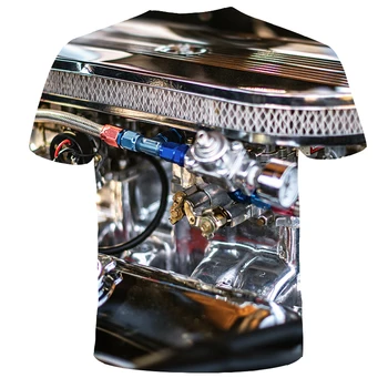Mænd ' s Motor T-Shirt 3D-Print Maskine t-shirts Sommeren Grafiske Tees Mønster Kvinder/Mænd Nyhed Streetwear Toppe