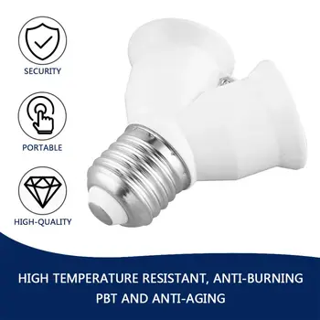 Mærke Kvaliteten E27 at 2xE27 1 til 2 Y-Form LED Halogen CFL Pære Base Light Lampe Splitter Split-Adapter Omformer Stik Udvide