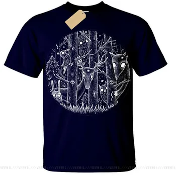 Mørk Skov Toppe Tee T-Shirt Herre Fantasi Gotiske Alice Skov Goth Tim Burton Magiske Sjove Design, Toppe, T-Shirt
