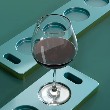 N58F Bakke Cup Pad Epoxy Harpiks Skimmel Vin Glas Indehaver Coaster Silicone Mould DIY Håndværk Hjem Dekorationer Støbning Af