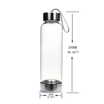 Naturlig Kvarts Ædelsten Glas Vand Flaske Direkte Drikke Glas Kop Krystal Sten Obelisk Healing Wand Glas Flaske Dropship