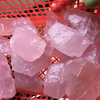 Naturlig Rå Pink Rose Quartz Krystal Rå Sten Prøve Healing Krystal Kærlighed Naturlige Sten Og Mineraler Fisk Tank Sten