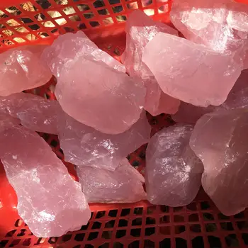 Naturlig Rå Pink Rose Quartz Krystal Rå Sten Prøve Healing Krystal Kærlighed Naturlige Sten Og Mineraler Fisk Tank Sten