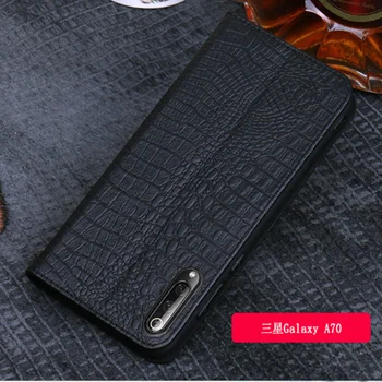 Naturlige ægte læder magnetisk holder telefonen taske til Samsung Galaxy A70 phone case for Samsung Galaxy A60 telefon dække coque