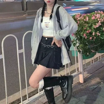 Nederdele Kvinder Plus Size Høj Talje, Sexede Damer Tøj Ins Sommer Varm Salg af Nye A-linje koreansk Stil, Mode Populære Vintage