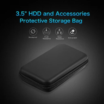 NewExternal bærbare beskyttende taske til rejse digital lagring taske USB-kabel, oplader, Ikke-destruktiv musik afspiller beskyttende taske