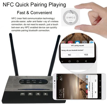 NFC Bluetooth-5.0-Sender-Modtager CSR8675 Aptx AUX Trådløse Bluetooth-Audio-Modtager til Bil TV Hovedtelefoner