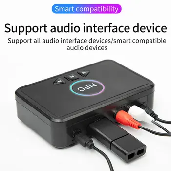 NFC-den Trådløse Modtager 3,5 mm Jack AUX + 2 RCA Audio Stereo-Adapter med Lang afstand Afspilning af Musik Holdbar Modtager