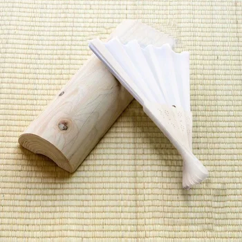 NHBR 24 stk/masse Hvide Folde Elegant Silke Hånd Fan med gavepose bryllupsfest 21cm