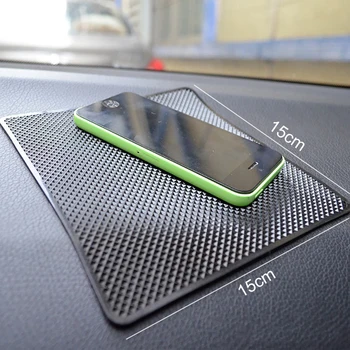 Non-Slip polstringsholderen Ornament PVC 15*15cm Bil Magic Anti-Slip Net Mat Dashboard Sticky Pad Genanvendelige Til GPS Telefonens Taster