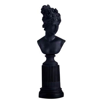 Nordisk Bust Statue Kvindelige Illustrationer Figur Mini Semieffigy Hjem Indretning til Kontor Hylde MDJ998