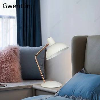 Nordisk Jern Bord Lamper Stående Skrivebord Lys til Læsning Soveværelse Bed sengelampe Moderne Led-lamper Armatur Home Decor